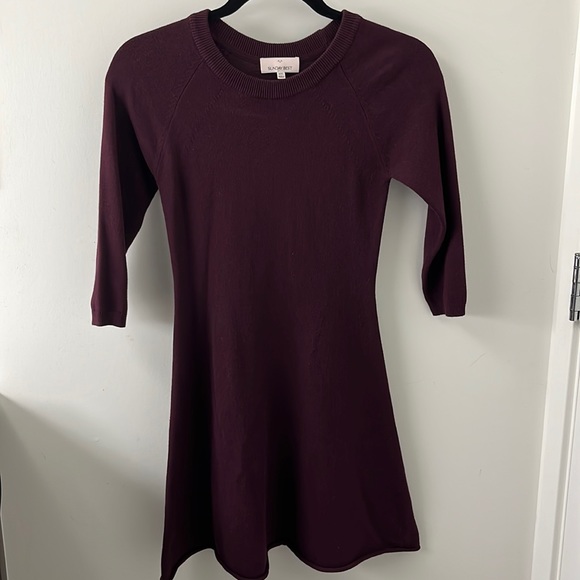 Burgundy Sunday Best Fit & Flare Sweater Dress - Picture 2 of 4